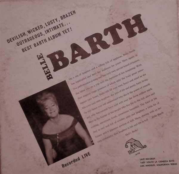 Belle Barth - Hell's Belle (LP) (Mint (M)) - Image 2