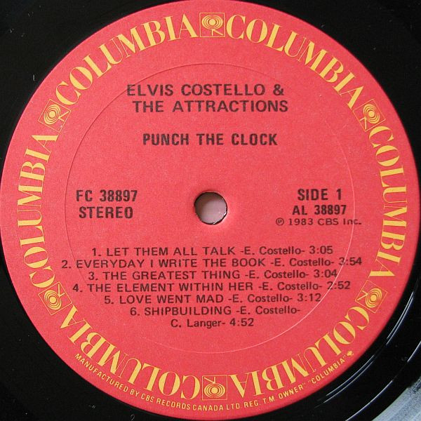 Elvis Costello & The Attractions - Punch The Clock (LP, Album) (Mint (M)) - Image 3