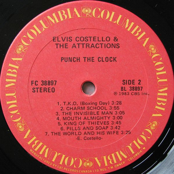 Elvis Costello & The Attractions - Punch The Clock (LP, Album) (Mint (M)) - Image 4