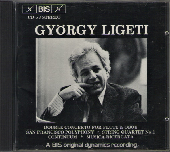 György Ligeti - Double Concerto For Flute & Oboe * San Francisco Polyphony * String Quartet No.1 * Continuum * Musica Ricercata (CD) (Near Mint (NM or M-)) - Image 4