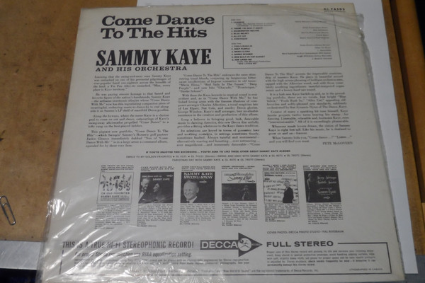 Sammy Kaye And His Orchestra - Come Dance To The Hits With Sammy Kaye And His Orchestra (LP, Album) (Mint (M)) - Image 2
