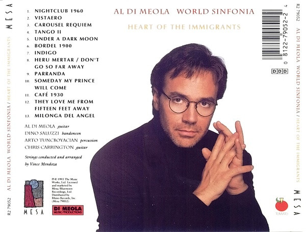 Al Di Meola - World Sinfonia - Heart Of The Immigrants (CD, Album) (Near Mint (NM or M-)) - Image 2