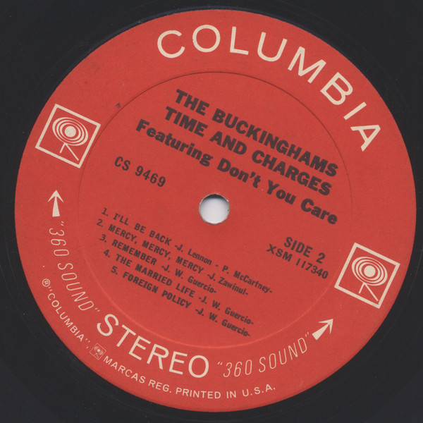 The Buckinghams - Time & Charges (LP, Album, Ter) (Mint (M)) - Image 4