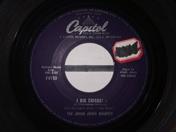 The Jonah Jones Quartet - I Dig Chicks! / Cherry (7") (Very Good (VG))