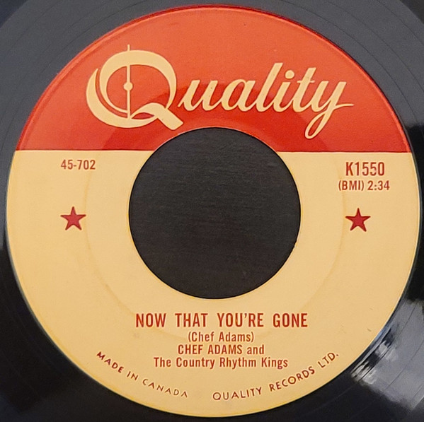 Chef Adams - Marilyn Has Done It Again / Now That You're Gone (7", Mono) (Very Good Plus (VG+)) - Image 2