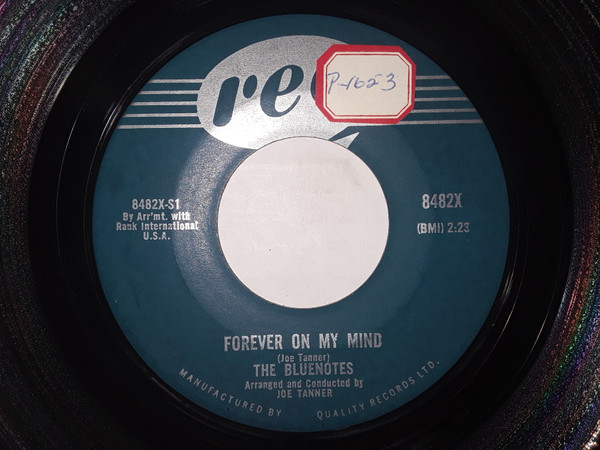 The Bluenotes (3) - Forever On My Mind / I'm Gonna Find Out (7") (Very Good (VG)) - Image 2