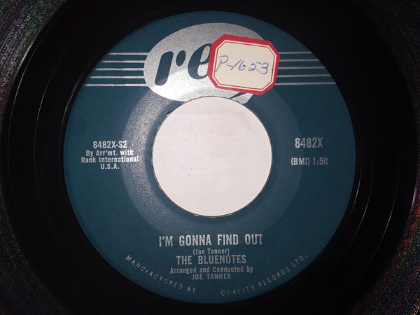The Bluenotes (3) - Forever On My Mind / I'm Gonna Find Out (7") (Very Good (VG)) - Image 3