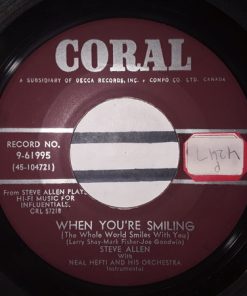 Alternative view of Steve Allen (3) - You're So Influential / When You're Smiling (7", Single) (Very Good Plus (VG+))