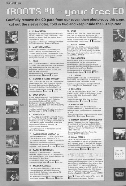 Various - fRoots #11 (CD, Comp) (Mint (M)) - Image 3