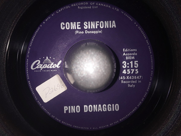 Pino Donaggio - Come Sinfonia / 24,000 Baci (24,000 Kisses) (7", Single) (Very Good Plus (VG+))