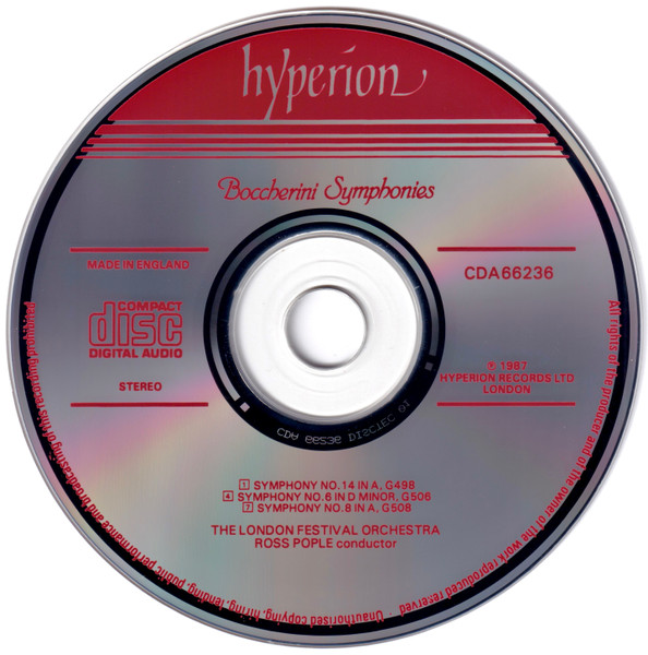 Luigi Boccherini, London Festival Orchestra, Ross Pople - Symphonies Nos. 6, 8, 14 (CD, Album) (Near Mint (NM or M-)) - Image 3