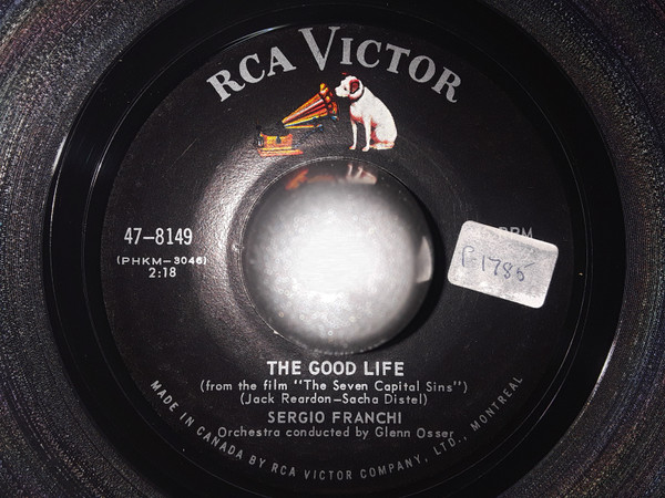 Sergio Franchi - Bella Nina / The Good Life (7") (Very Good Plus (VG+)) - Image 2