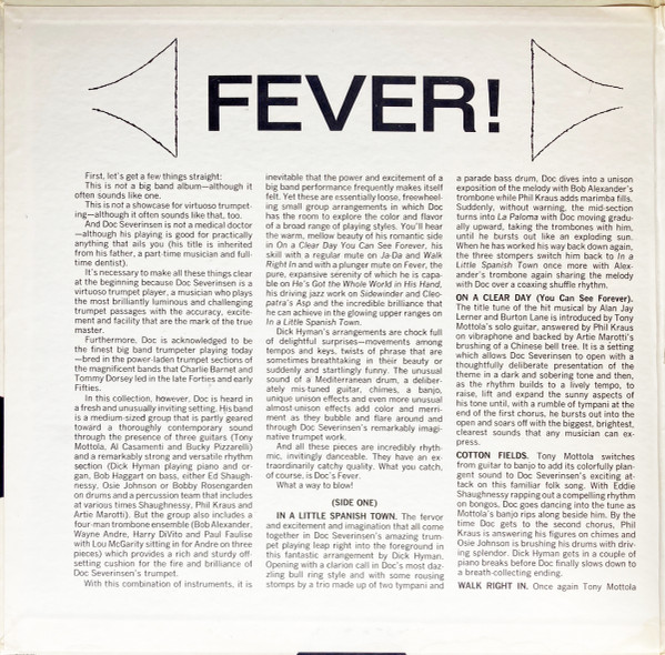 Doc Severinsen And His Orchestra - Fever! (LP, Album) (Mint (M)) - Image 2