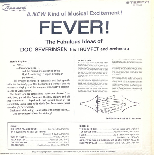 Doc Severinsen And His Orchestra - Fever! (LP, Album) (Mint (M)) - Image 4