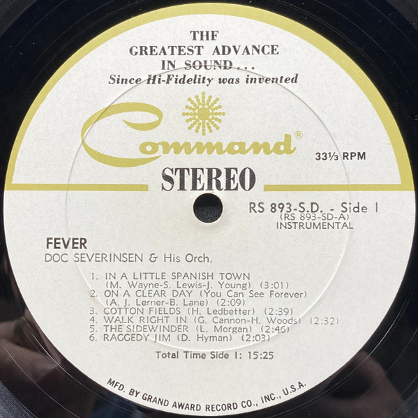 Doc Severinsen And His Orchestra - Fever! (LP, Album) (Mint (M)) - Image 5