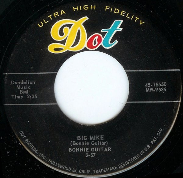 Bonnie Guitar - Dark Moon / Big Mike (7", Single, Ind) (Near Mint (NM or M-)) - Image 2