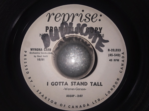 Wynona Carr - My Faith / I Gotta Stand Tall (7", Single) (Very Good Plus (VG+)) - Image 2