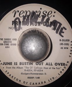 Alternative view of Sande & Greene Fun-Time Band - De Camptown Race / June Is Bustin' Out All Over (7", Promo) (Very Good Plus (VG+))