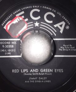 Jimmy Daley And The Ding-A-Lings - Red Lips And Green Eyes (7") (Very Good Plus (VG+))