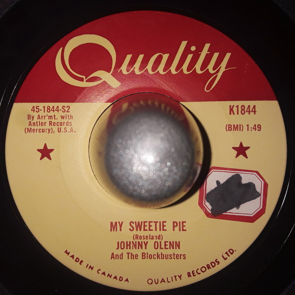 Johnny Olenn & The Blockbusters - For The First Time (Come Prima) / My Sweetie Pie (7", Single) (Very Good Plus (VG+)) - Image 2