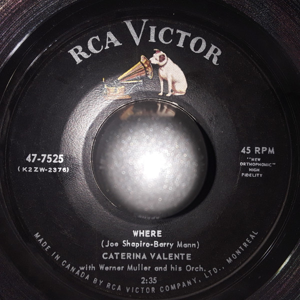 Caterina Valente - Where (7") (Very Good (VG))