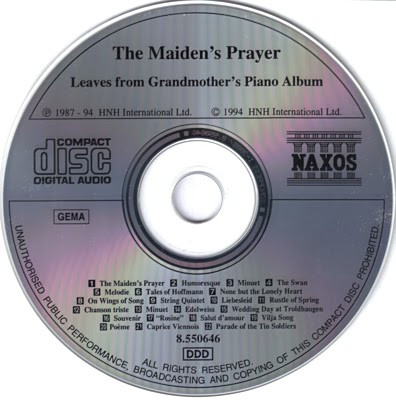 Various - The Maiden's Prayer (Leaves From Grandmother's Piano Album) (CD, Comp) (Near Mint (NM or M-)) - Image 3
