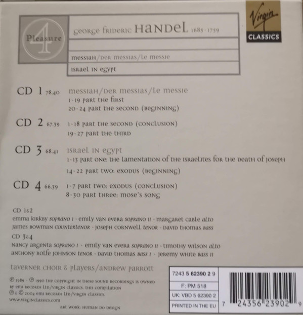 Georg Friedrich Händel - Messiah / Israel In Egypt (4xCD) (Near Mint (NM or M-)) - Image 2