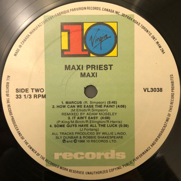 Maxi Priest - Maxi Priest (LP, Album) (Mint (M)) - Image 4