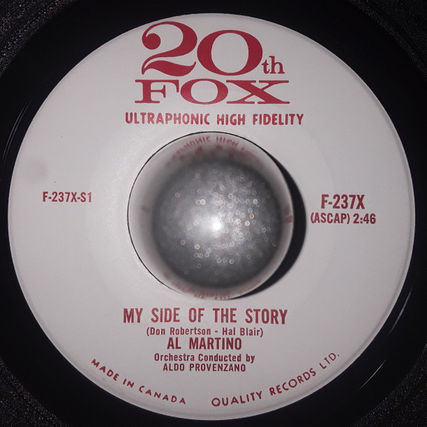 Al Martino - My Side Of The Story / Little Girl, Little Boy (7") (Very Good Plus (VG+))