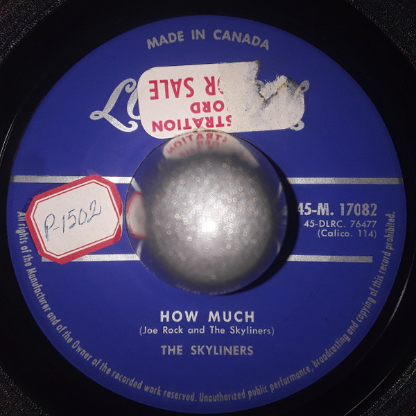 The Skyliners - How Much / Lorraine From Spain (7", Single) (Very Good Plus (VG+))