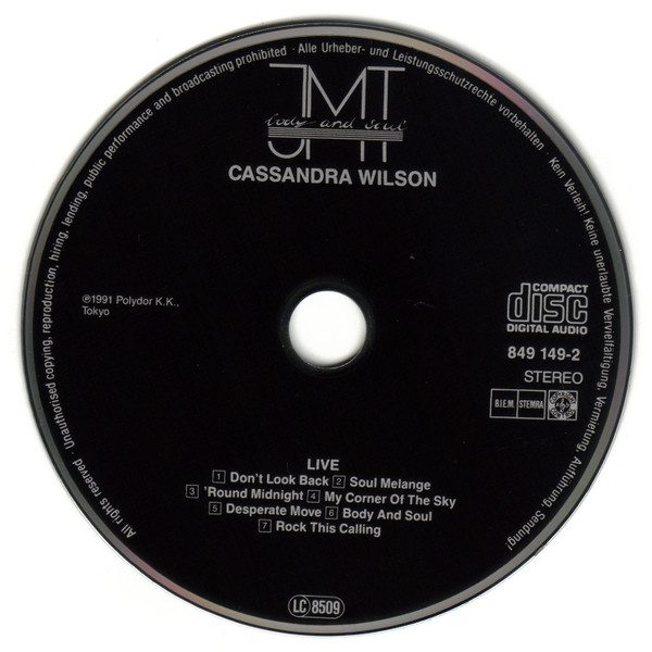 Cassandra Wilson - Live (CD, Album) (Near Mint (NM or M-)) - Image 3