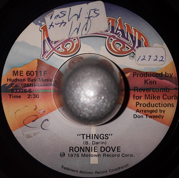 Ronnie Dove - Things (7") (Very Good Plus (VG+)) - Image 2