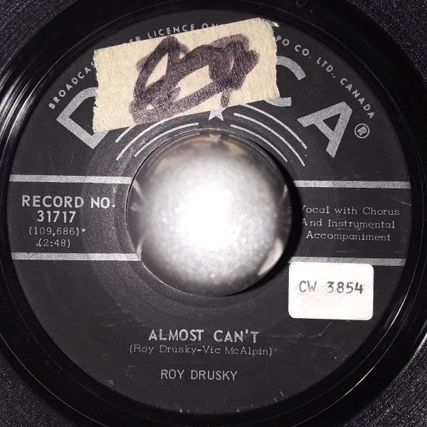 Roy Drusky - Summer, Winter, Spring And Fall / Almost Can't (7", Single) (Very Good (VG)) - Image 2