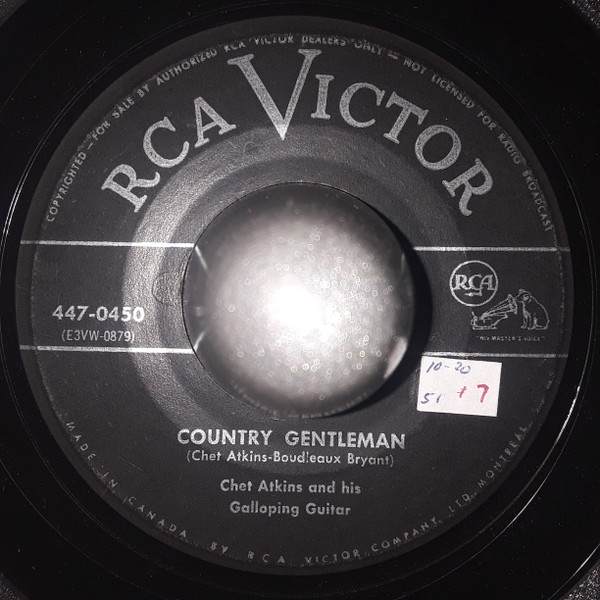 Chet Atkins - Country Gentleman / Fig Leaf Rag (7", Single) (Very Good (VG))