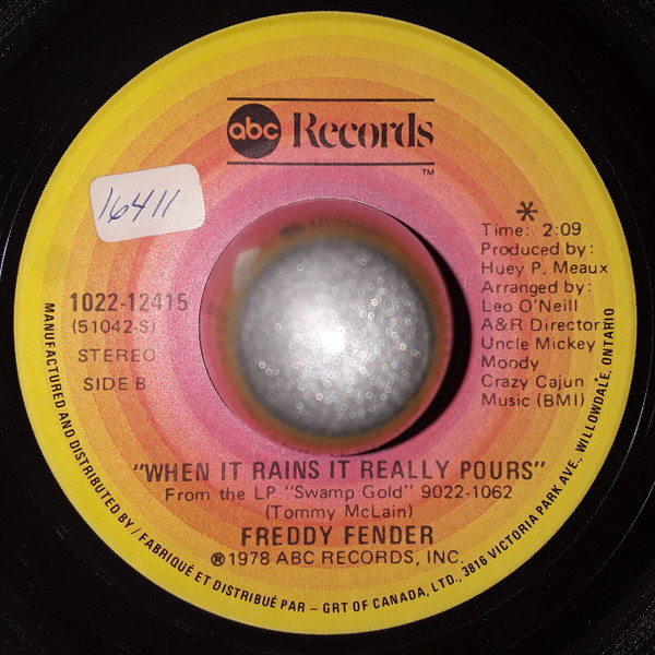 Freddy Fender (2) - I'm Leaving It All Up To You (7", Single) (Very Good Plus (VG+)) - Image 2