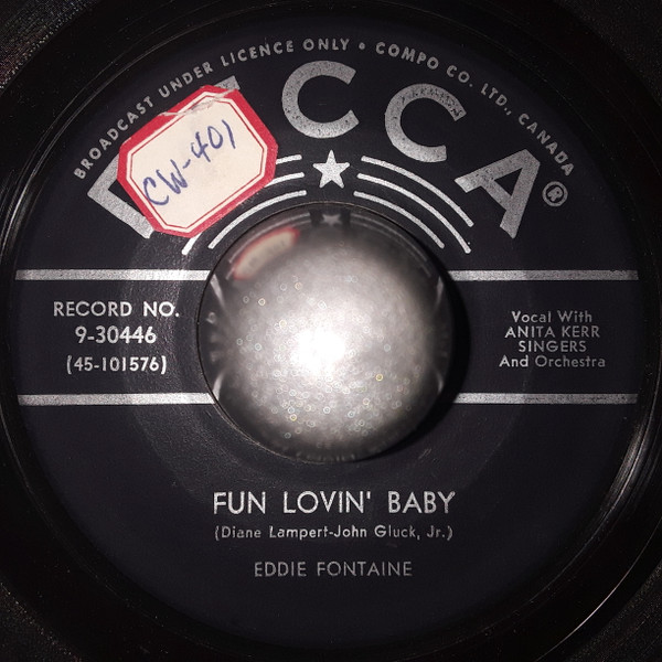 Eddie Fontaine - Honky Tonk Man / Fun Lovin' Baby (7") (Very Good Plus (VG+)) - Image 2