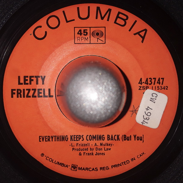Lefty Frizzell - I Just Couldn't See The Forest (For The Trees) / Everything Keeps Coming Back (To You) (7") (Very Good (VG)) - Image 2