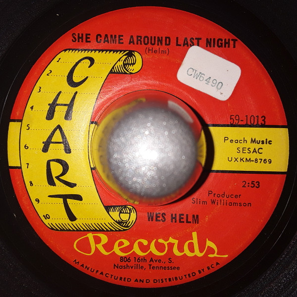 Wes Helm - I Might As Well Be Dead (7") (Very Good Plus (VG+)) - Image 2