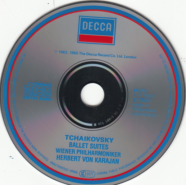 Pyotr Ilyich Tchaikovsky, Wiener Philharmoniker, Herbert Von Karajan - Ballet Suites (CD, RE, RM) (Near Mint (NM or M-)) - Image 3