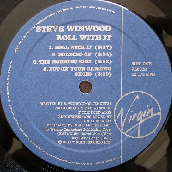 Steve Winwood - Roll With It (LP, Album) (Mint (M)) - Image 3