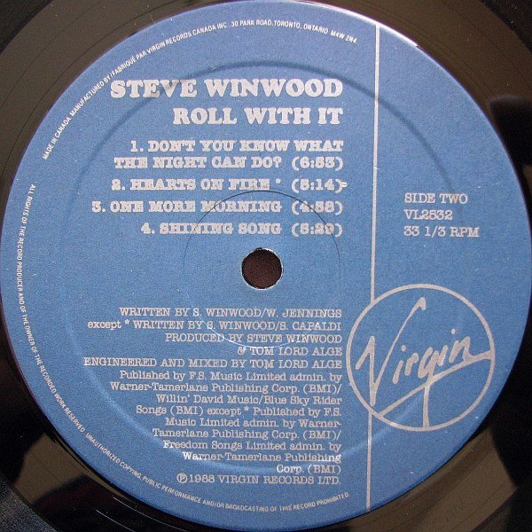 Steve Winwood - Roll With It (LP, Album) (Mint (M)) - Image 4