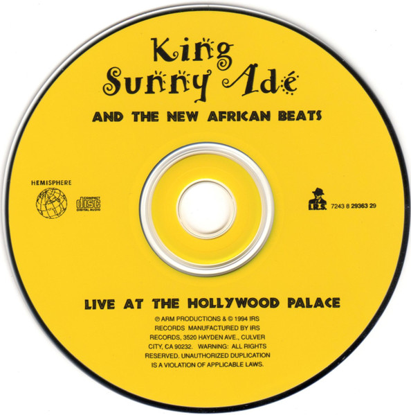 King Sunny Ade And The New African Beats - Live At The Hollywood Palace (CD, Album) (Near Mint (NM or M-)) - Image 3