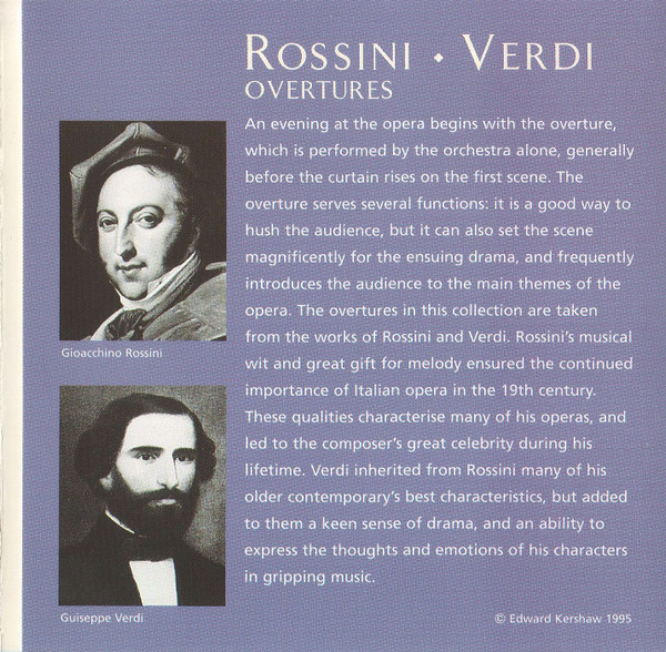 Gioacchino Rossini, Giuseppe Verdi, Gaetano Donizetti - Ouvertures (CD) (Near Mint (NM or M-)) - Image 3