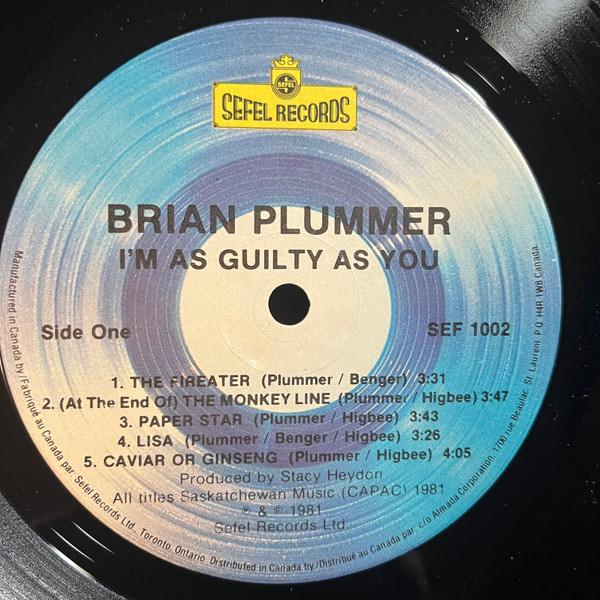 Brian Plummer - I'm As Guilty As You (LP, Album) (Mint (M)) - Image 5