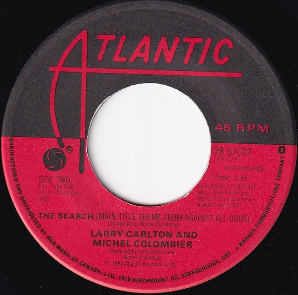 Phil Collins / Larry Carlton And Michel Colombier - Against All Odds (Take A Look At Me Now) (7", Single) (Near Mint (NM or M-)) - Image 2