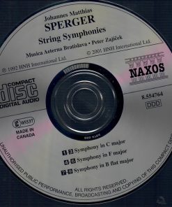Johannes Matthias Sperger - Musica Aeterna, Peter Zajíček - String Symphonies (CD) (Near Mint (NM or M-)) - Image 5