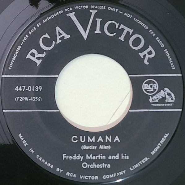 Freddy Martin And His Orchestra - Bumble Boogie / Cumana (7") (Near Mint (NM or M-)) - Image 2