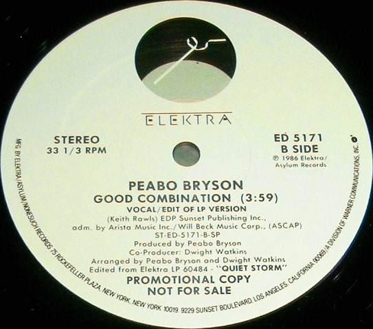 Peabo Bryson - Good Combination (12", Promo) (Mint (M)) - Image 2