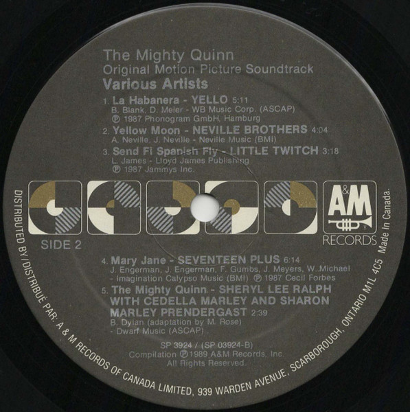 Various - The Mighty Quinn (Original Motion Picture Soundtrack) (LP, Comp) (Mint (M)) - Image 4