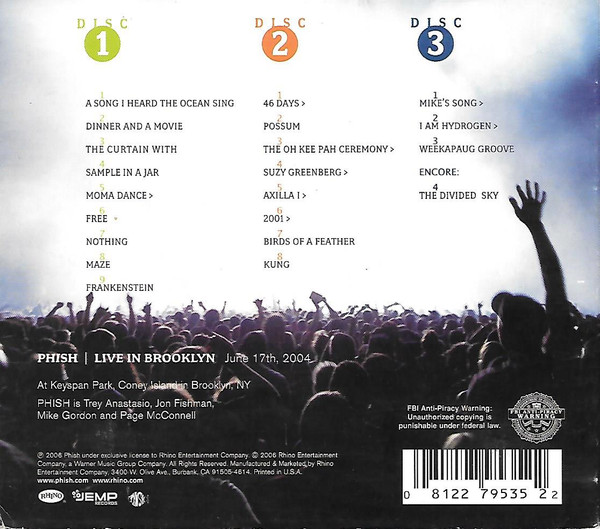 Phish - Live In Brooklyn (3xCD, Album) (Near Mint (NM or M-)) - Image 3